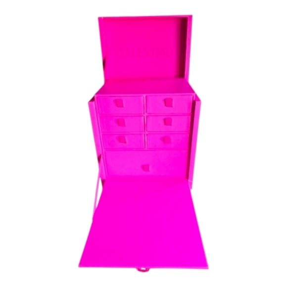 Valentino Neon Pink Jewelry Box With Handle NEW GWP LIMITED EDITION - Picture 3 of 7